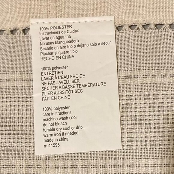 New Linen Napkins Set of 4 Ivory 100% Polyester 20'' x 20'' Not Used - Picture 4 of 6